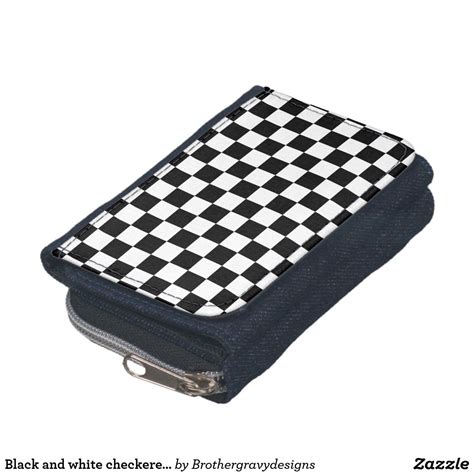 black and white checkered wallet|checkered wallet women.